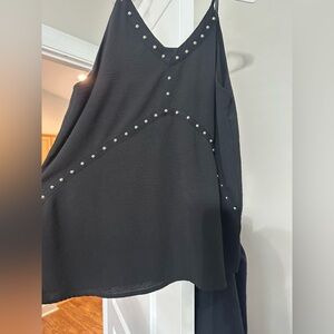 Black Studded Women's Top